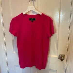 Hot Pink C Wonder short sleeve sweater, L